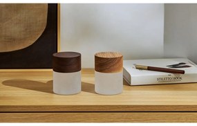 Naturalna lampa stołowa ze ściemniaczem i szklanym kloszem (wys. 10,5 cm) Lemelia – Gingko