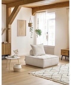 Biały fotel z materiału bouclé Elisa – Bobochic Paris