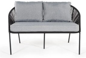 Czarna 2-osobowa sofa ogrodowa Bonami Selection North