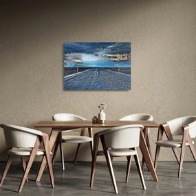 Obraz na szkle - drogiapodczas burzy (70x50 cm)