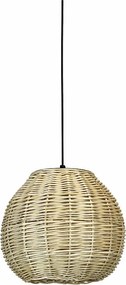 Lampa sufitowa NATURAL w nowoczesnym stylu - wys. 130 cm x ø30 cm - E27 15W - stal i jasna wiklina - IP20