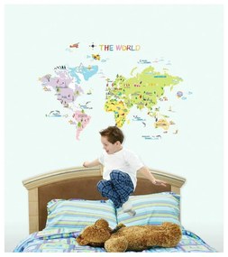 Mapa dla dzieci 135x65 cm World Map – Ambiance