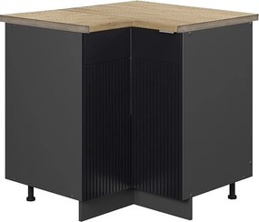 Szafka narożna czarne paski 80.5x60x82 fame-line