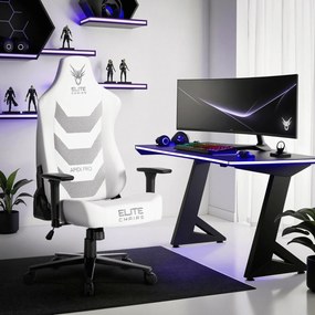 Fotel gamingowy Apex - ergonomiczny fotel dla graczy ekoskóra, biały