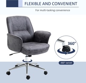 Vinsetto Krzesło Biurowe Ergonomiczne Czarne 48,5x54,5x81-87cm | Aosom PL