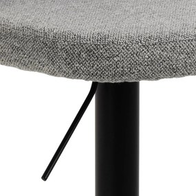 Czarno-szary hoker z regulowaną wysokością (wysokość siedziska 55 cm) Patricia – Actona