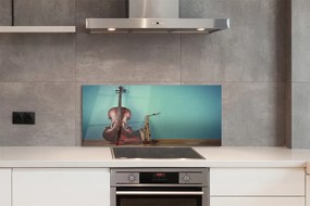 Szklany Panel Duet: Skrzypce i Trąbka