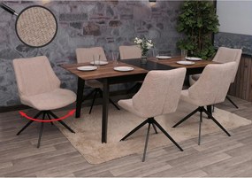 Krzesło do jadalni MCW-O48 (zestaw 6 sztuk),  beżowe