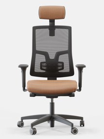 Krzesło biurowe Skill Net Black, zgodne z normą BHP