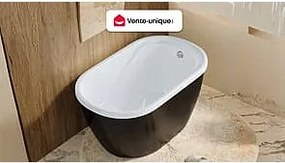 Wanna o obłym kształcie PICCOLA - 1-osobowa - 240 L - 120*75*Wys.65cm - Kolor czarny