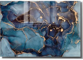 Szklany obraz 100x70 cm Dark Marble – Wallity