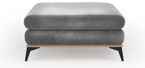 Szary puf z aksamitnym obiciem Windsor &amp; Co Sofas Astre