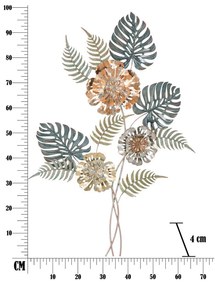 Żelazna dekoracja ścienna z przyrodniczymi motywami Mauro Ferretti Too, wys.98 cm