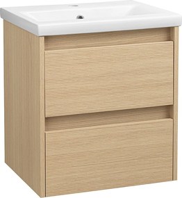 Zestaw do Łazienki 50cm Szafka z Umywalką Ryflowane Fronty Aria