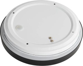 Nowoczesna lampa sufitowa czarna z białą 25 cm IP44 - Walden