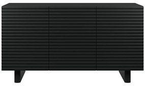 Komoda 3-drzwiowa z MDF - Czarny - LUDIMA