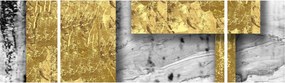 Obraz - Złote kwadraty N⁰3 (170x50 cm)