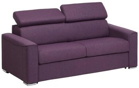 Kanapa 3-osobowa z ekspresowym mechanizmem rozkładania z tkaniny VIZIR - Kolor: fioletowy - Wymiary miejsca do spania: 140 cm - Materac 14 cm