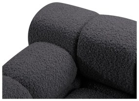 Antracytowy moduł sofy z materiału bouclé (lewostronny) Bellis – Micadoni Home