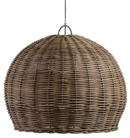 Naturalna lampa wisząca z ratanu WOOOD Mooze, ø 80 cm