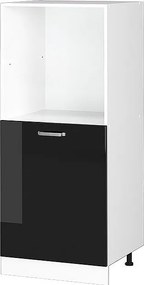 Szafka kuchenna czarny wysoki połysk 60x57x143 r-line