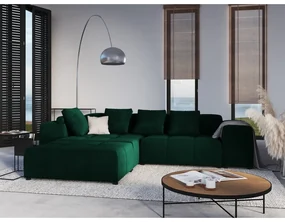 Zielony moduł aksamitnej sofy Rome Velvet – Cosmopolitan Design
