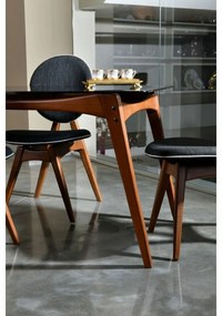 Zestaw krzeseł do jadalni Touch Anthracite andWalnut, 2 szt.