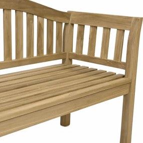 Ławka ogrodowa z drewna teakowego 2-osobowa, ręcznie robiona