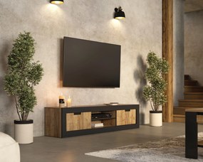 Szafka RTV stojąca DAVOR 180 cm do Salonu pod Telewizor - Dąb