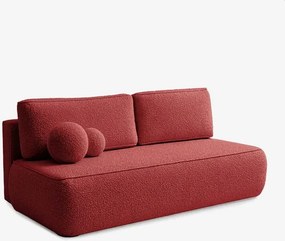 Sofa z Funkcją Spania ARVETO Bordo Boucle Nowoczesna