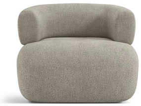 Jasnoszary fotel z materiału bouclé Jenny – Micadoni Home