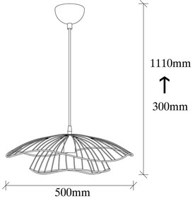 Lampa wisząca w kolorze złota ø 50 cm Tel – Opviq lights