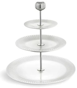 3-piętrowa biała porcelanowa etażerka Kähler Design Hammershoi Etagere, ⌀ 28 cm