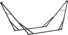 Outsunny Stelaż do hamaka, regulowany, składany, przenośny stojak z torbą, 290x78x100 cm, czarny | Aosom PL