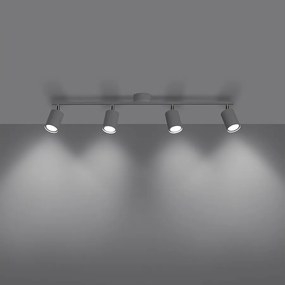 Plafony nowoczesny Torim, stal - 4 źródło światła 3000K - L.100 x H.20 cm - biały