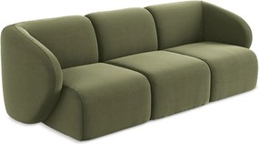 Zielona aksamitna sofa 244 cm Lani – Makamii