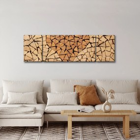 Obraz - Serce z drewna (170x50 cm)