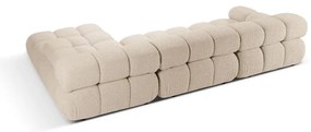 Beżowy narożnik modułowy z materiału bouclé (prawostronny) Bellis – Micadoni Home