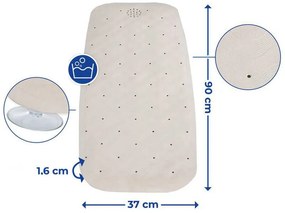 Antypoślizgowa mata do wanny NATURAL RUBBER, 90 x 37 cm