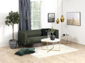 Okrągły stolik glamour do salonu Alisma 50 biały/złoty