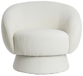 Kremowy fotel z materiału bouclé Avoria – Light &amp; Living