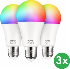 Żarówki Niceboy ION SmartBulb RGB, 9 W, E27, 3 szt.