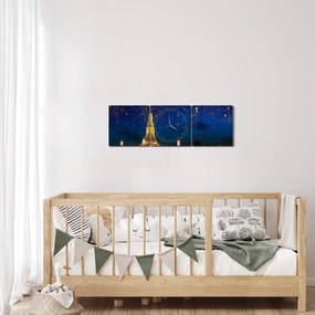 Obraz - Lampiony szczęścia, Bangkok (z zegarem) (90x30 cm)