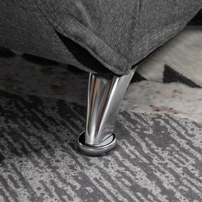 HOMCOM Fotel masujący z funkcją relaksu, leżak z 8 punktami wibracyjnymi, 5 trybów, wymiary 56 x 168 x 84 cm, Ciemnoszary