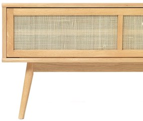 Szafka pod TV w dekorze dębu w naturalnym kolorze 150x50 cm Barrali – Unique Furniture