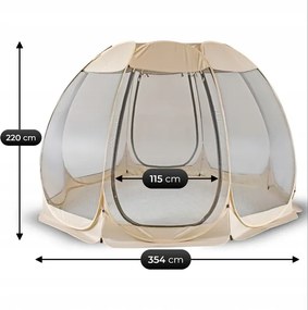 Pawilon CAMA 354 cm Altana Ogrodowa Beż/Czarny