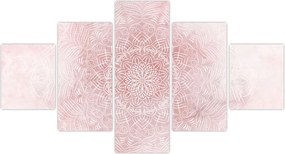 Obraz - Różowa mandala (125x70 cm)