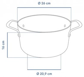 Remoska H2616/10TS Garnek ze stali nierdzewnej Quanta, 26 cm