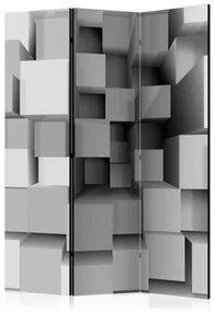Parawan dwustronny 3D 135x172 cm 3-częściowy czarny ARTGEIST B