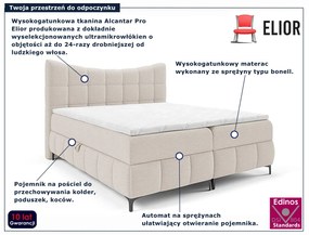 Łóżko tapicerowane w kolorze złamanej bieli 5 rozmiarów S5-A48